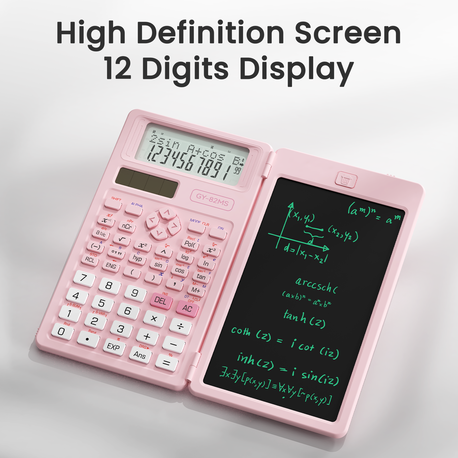 Newyes 82MS Scientific Calculator with Writing Tablet, Pink photo 2