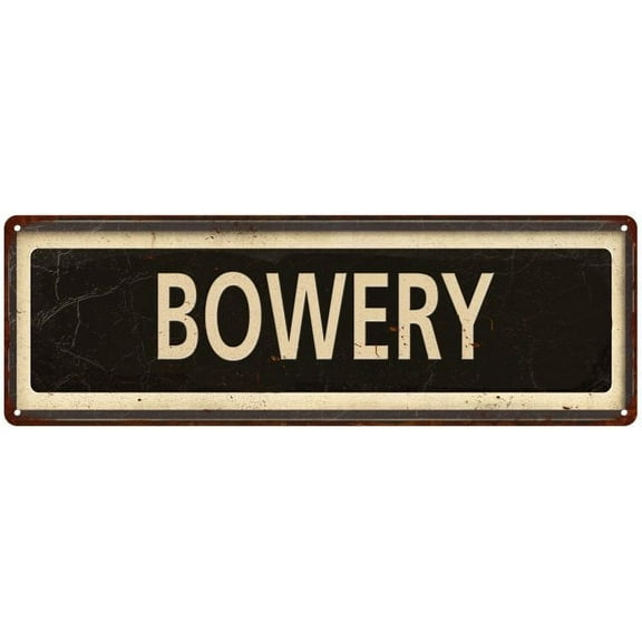 Bowery Vintage Looking Metal Sign Home Decor 8x24 108240066006
