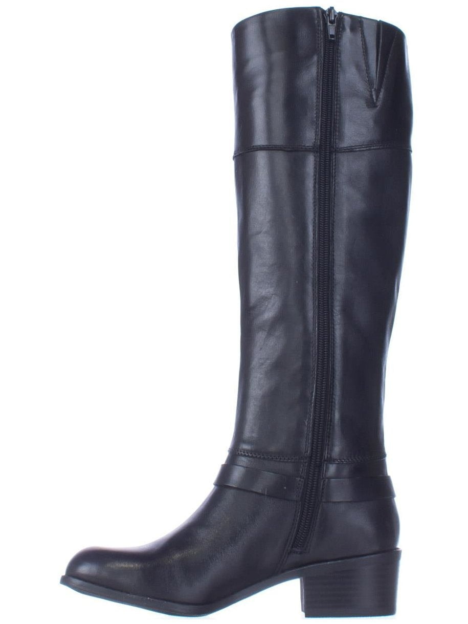 ALFINI Women's Biliee Knee-High Leather Equestrian Boot DARK ROAST Size 5&5.5 W 