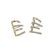 thumbnail image 2 of 2pairs Shiny Crystal Claw Earrings Cuff For Women Needle Ear Piercing Studs, 2 of 4