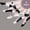 B, variant on TAZAG 5 pairs of summer ice silk socks for women short tube cotton bottom crystal socks