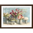 thumbnail image 4 of Art.com Marche des Fleurs Blue Gold Art Print by Danhui Nai, Brown Frame Wall Art, 44" x 32", 4 of 5