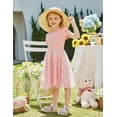 thumbnail image 6 of Oudiya Toddler Girls Tutu Tulle Dresses Party Formal Birthday Summer Puff Short Sleeve Little Girls Dress, 3-8Y, 6 of 8