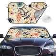 thumbnail image 2 of Balery Rockets Print Car Windshield Sun Shade,Windshield Sunshade for Car Pickup Truck SUV Accessories-Medium, 2 of 7