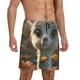 thumbnail image 2 of Fotbe Adorable Llama In Flowers Pantalones Cortos de Pijama para Hombre, Ropa de Dormir, Pantalones de Pijama Cortos para Hombre-Medium, 2 of 6