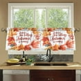 thumbnail image 4 of Yayeee Kitchen Curtains Set of 2 Light Filtering 57"x24" Over Sink Window Panels, Leaves Pattern, 4 of 7