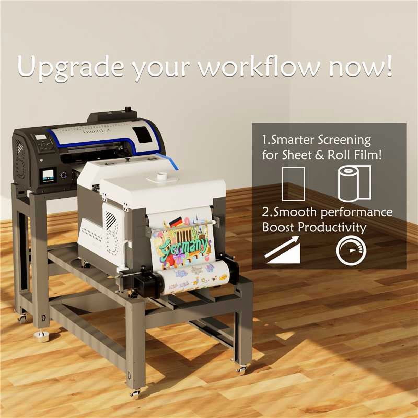 Lancelot M1630 Pro A3 DTF Printer: All-in-One with Auto Powder Shaker & Heating for T-Shirt Printing