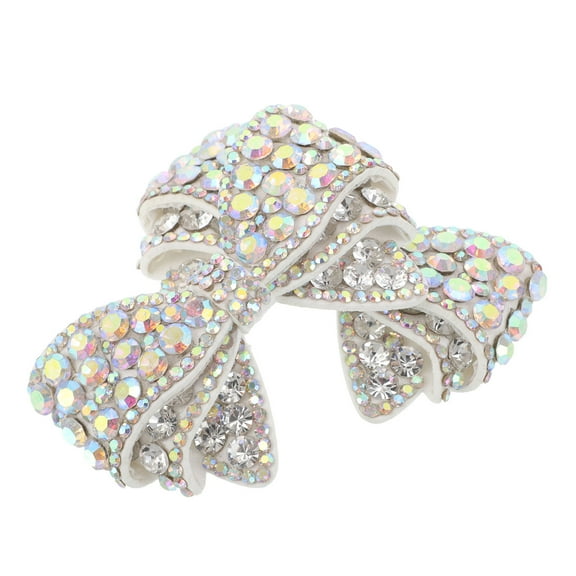 ELAYARD Butterfly Shoe Charms with Rhinestone Inlay for Women's’s High Heels and Kids' Shoes White 2pcs