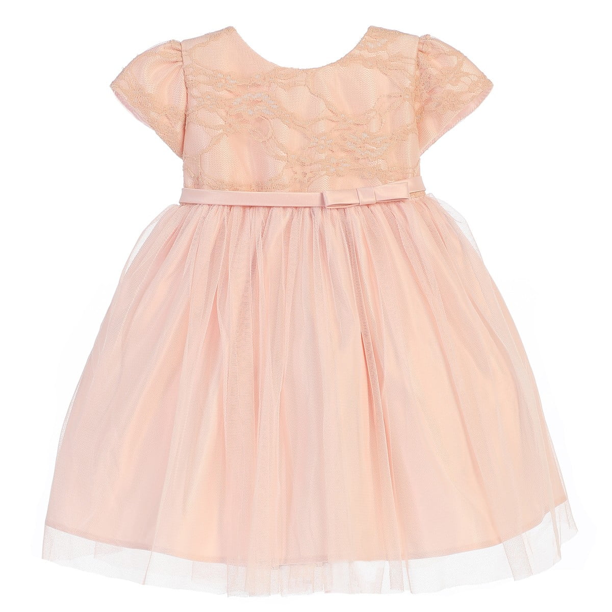 blush pink kids dress