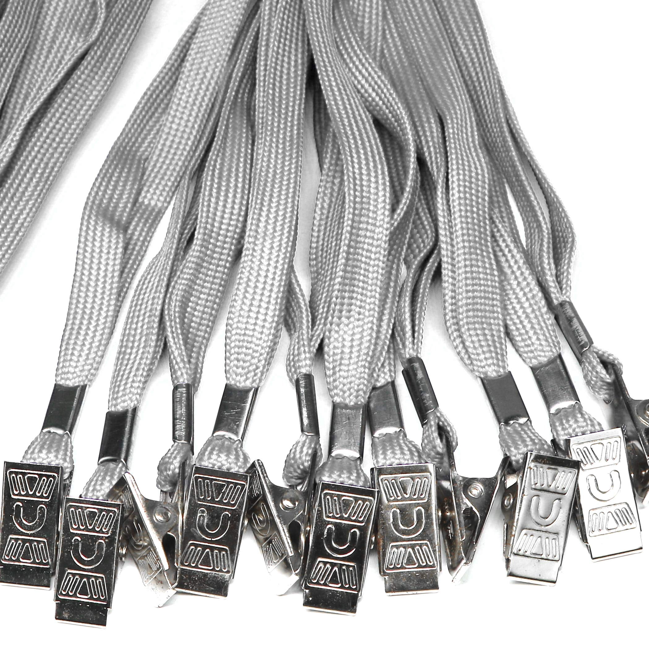Badge Lanyards Neck Bulk Cruise Lanyard With Clip For Id Card Name Tags Holders (gray  50 Pack)