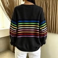 thumbnail image 6 of Enjoytime Sweatshirt for Women Striped Long Sleeve Half Button Pullover Tops Fall Fashion Casual Crew Neck Sweatshirts, 6 of 7
