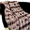 thumbnail image 2 of Plutus Brown Fluffy Bunni Faux Fur Luxury Throw Blanket, 2 of 3