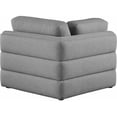 thumbnail image 6 of Maklaine Contemporary Grey Durable Linen Textured Fabric Corner, 6 of 8