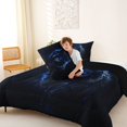 thumbnail image 4 of Manfei Jungle Animal Queen Comforter Set,Wild Wolf Comforter Sets Queen,Black,Black Reversible,3 Pieces,1 Comforter and 2 Pillowcases, 4 of 7