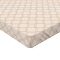 thumbnail image 2 of Ambesonne Modern Fitted Sheet, Geometric Hexagon Stripe, Full Size, Peach Cream, 2 of 3