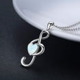 thumbnail image 6 of Midir&Etain Music Gifts Music Note Necklace 925 Sterling Silver Opal Musical Necklace Treble Clef Music Jewelry Gifts for Music Lovers Women, 6 of 7