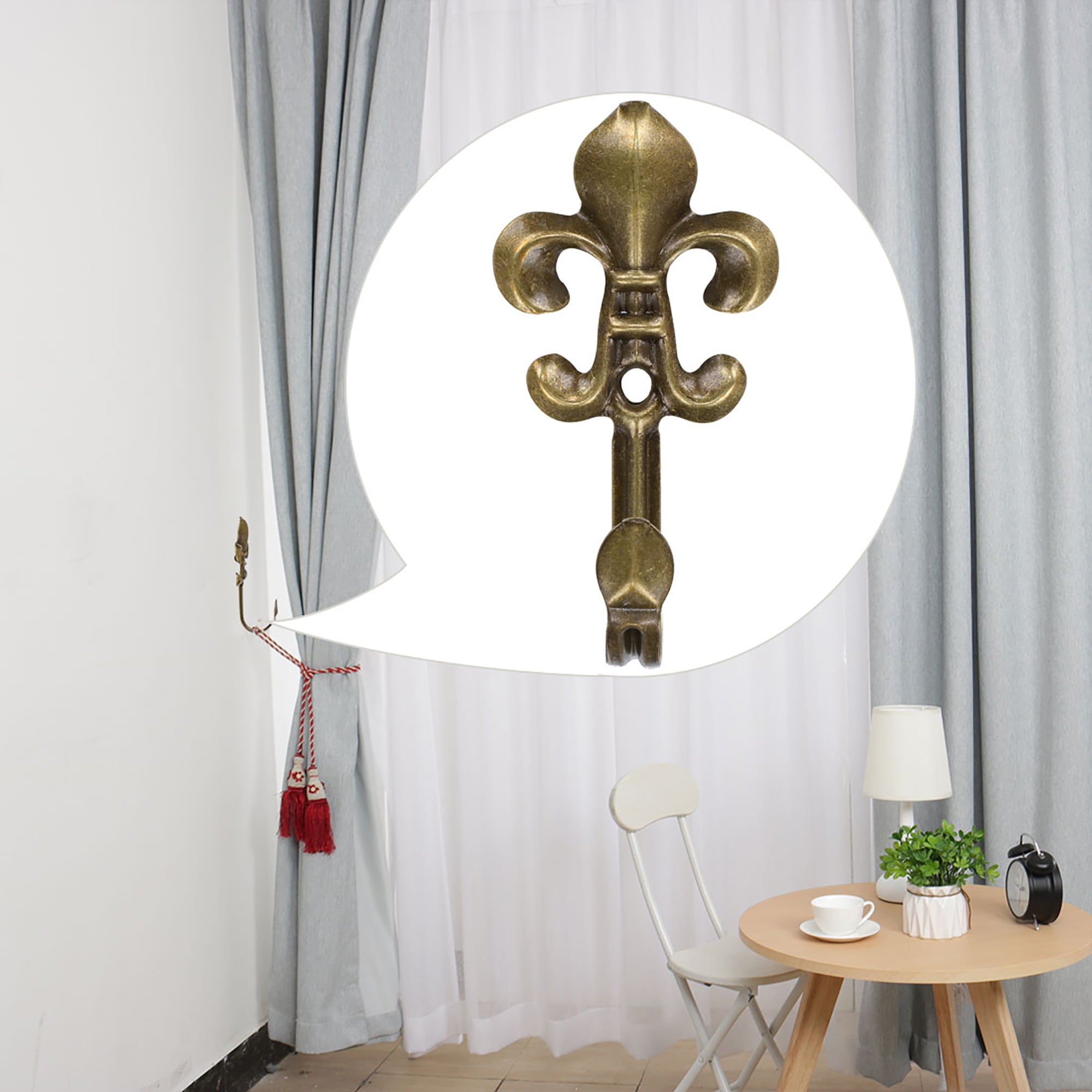 Metal Window Curtain Tieback Hook Drapery Holdbacks Hooks Window Holdback Hooks Clothes Hangers