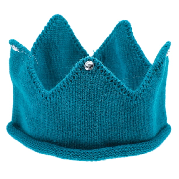 KAKOWELY Gorro de corona de punto, gorro de corona para bebé, gorro de corona de cumpleaños, gorro de corona de fiesta, gorro de corona decorativo.