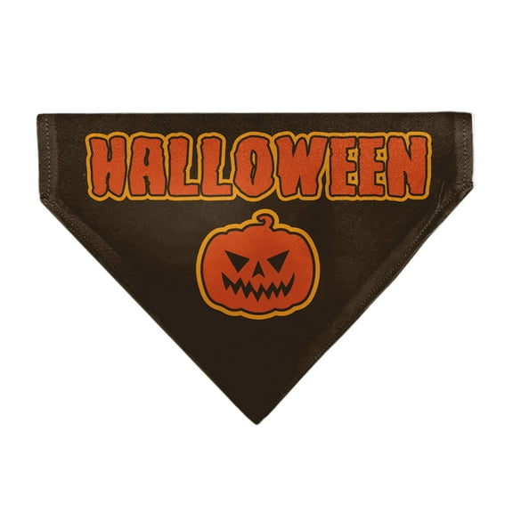 Buckle-Down Halloween Jack O Lantern Pumpkin Black Orange Slip On Collar Bandana Only