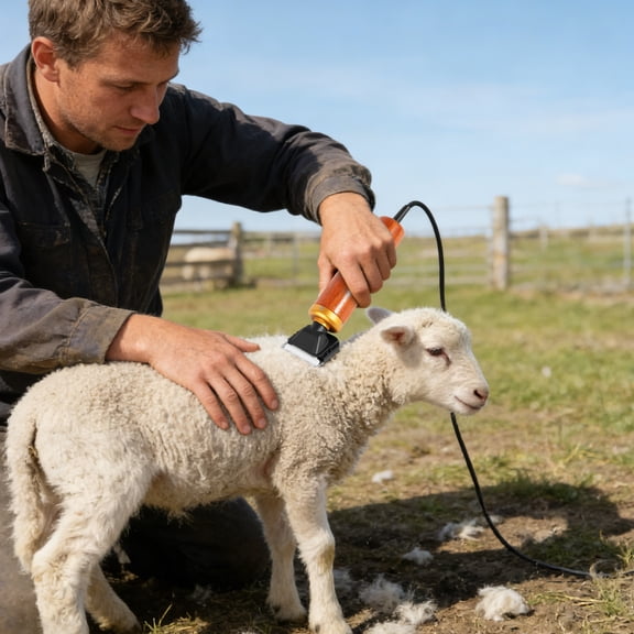 Sheep Shears, Ac110-240V, 50/60Hz Animal Clipper, 55W Wood Electric Sheep Goat Clipper Shears Wool Shearing Rabbit Dog Animal Farm