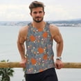 thumbnail image 6 of Picia Floral Squirrel Printed Men’s Performance Tank, Men's Workout Tank Top Moisture-Wicking Tank Top Muscle tee, Breathable Workout Shirt-, 6 of 7