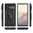 thumbnail image 3 of Designed for Google Pixel 6a Case, Military Grade Protective Phone Case Cover with Enhanced Metal Ring Kickstand [Support Magnet Car Mount] Compatible with Google Pixel 6a, Black, 3 of 8
