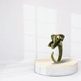 thumbnail image 2 of Maya's Grace Adjustable Elephant Ring for Women, Vintage Antique-Style - Bronze, 2 of 7