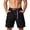 Black, variant on Mens Swim Trunks, Quick Dry Solid Color Board Shorts, Athletic Gym Shorts with Pockets