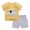 Yellow, variant on AUDeals Toddler Baby Boys Lightweight Summer Outfit Set, Short Sleeve Cartoon Top & Pants, 2PCS Casual Boys Fashion Clothes Set (Light blue, 12-18 Months)