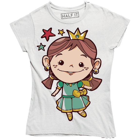 Beautiful Cute Little Girl Princess Printed Design Women's T-Shirt