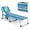 Blue&Green, variant on Goplus Outdoor Beach Lounge Chair Folding Chaise Lounge with Pillow Blue