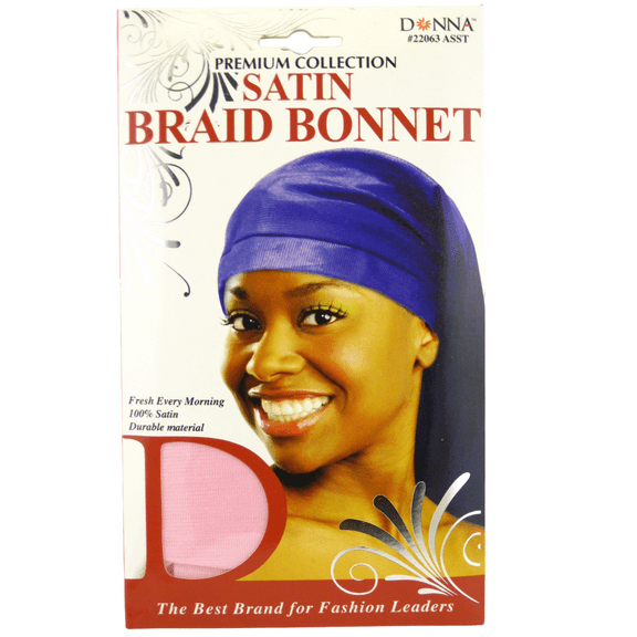 Donna Premium Collection Adult Female Satin Braid Bonnet - Pink