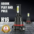 thumbnail image 2 of For Jeep Gladiator 2020-2022 6000k 9008/H13 LED White Headlight hi/low+H16/5202 Fog Light Bulb Kit, 2 of 16