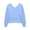 Blue, variant on Tqcoqu Women's Off Shoulder V Neck Sweatshirts,2026 Fall Long Sleeve Pullover Tops,Lightweight Comfy Y2K Casual Fall Outfits