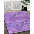 thumbnail image 3 of Ahgly Company Machine Washable Indoor Round Transitional Bright Lilac Purple Area Rugs, 8' Round, 3 of 7