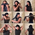thumbnail image 4 of Ferjadq Bonnet for Women 2 In 1 Long Braids Braids Protection Sleeping Bonnets Breathable Braids Curly Hair Sleep Cap(Yellow), 4 of 7