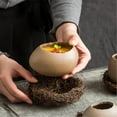 thumbnail image 4 of Iodue Tableware Special Shaped Ceramic Broken Egg Bowl Vase Net Red Barbecue Shop Dessert Bird'S Nest Egg Modeling Bowl Tableware Set Plate, 4 of 4