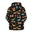 thumbnail image 6 of Chaqlin Books Cartoon Dinosaur Kids Zip Up Hoodie with Pockets Long Sleeve Soft Comfy Casual Outerwear for School Travel Size 13-14, 6 of 7