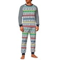 thumbnail image 2 of Yteetum Men's Christmas Pajama Set Oversized Crewneck Long Sleeve Christmas Plaid Print Pajamas Shirts and Plaid Pajama Pant Matching Set Mens Plaid 2 Piece Sleepwear PJ Set Christmas Loungewear Sets, 2 of 5