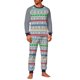 thumbnail image 2 of Pijama navideño para hombre, blusa y pantalones con estampado navideño a cuadros., 2 of 5