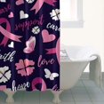 thumbnail image 4 of Pink Breast Cancer and Pioneer Flower Shower Curtain 36"x72" ,Bathroom Decorative Shower Curtains Set with 12 Hooks,Modern Waterproof Washable Shower Curtain, 4 of 6