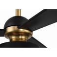 thumbnail image 5 of OTT60FBSB3 Craftmade Lighting Otto - 3 Blade Ceiling Fan with Light Kit-16.74 Inches Tall and 60 Inches Wide-Flat Black/Satin Brass Finish, 5 of 21