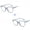 Light Blue, variant on 2PCS Blue Light Blocking Spectacles Anti Eyestrain Decorative Glasses Light Computer Radiation Protection Eyewear