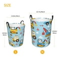 thumbnail image 4 of Uemuo Building Truck Pattern Circular Laundry Hamper Basket with handles,Collapsible laundry basket,Large capacity laundry hamper,Laundry Organizer-Medium, 4 of 8