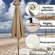 thumbnail image 2 of Replacement Parasol Canopy Fits 6.511.5 Ft Umbrellas, 8Rib, 350 cm, Orange, Reinforced Stitching, 2 of 4