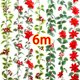 thumbnail image 2 of 6/2m Red Berry Christmas Garland Decoration Artificial Holly Leaves Berries Vine Ivy Xmas Tree Ratten Wreath Hanging Ornaments, 2 of 5