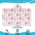 thumbnail image 2 of Princess Castle Cloud Pattern Hooded Bath Towel，60"x35" for Ages 3 To 12 Kids, Quick Dry Lightweight Soft Microfiber Hood Beach Towel Cover Up for Kids, 2 of 7
