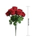 thumbnail image 2 of Ramo de rosas artificiales de 10 cabezas, simulación floral, decoración para el hogar, oficina, centro de mesa, rosa falsa, rojo vino Methold HA7033-10B, 2 of 5