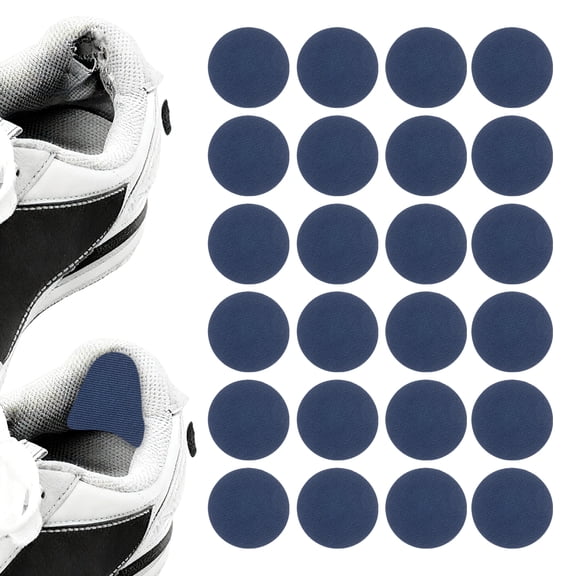 Uxcell 24pcs Shoe Patches for Holes 2" Circle Shape Self-Adhesive Shoe Hole Prevention Repair Patch for Sports Boots Sneakers Inserts, Navy Blue
