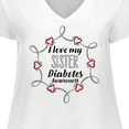 thumbnail image 4 of Inktastic I Love My Sister Diabetes Awareness Women's Plus Size V-Neck T-Shirt, 4 of 5